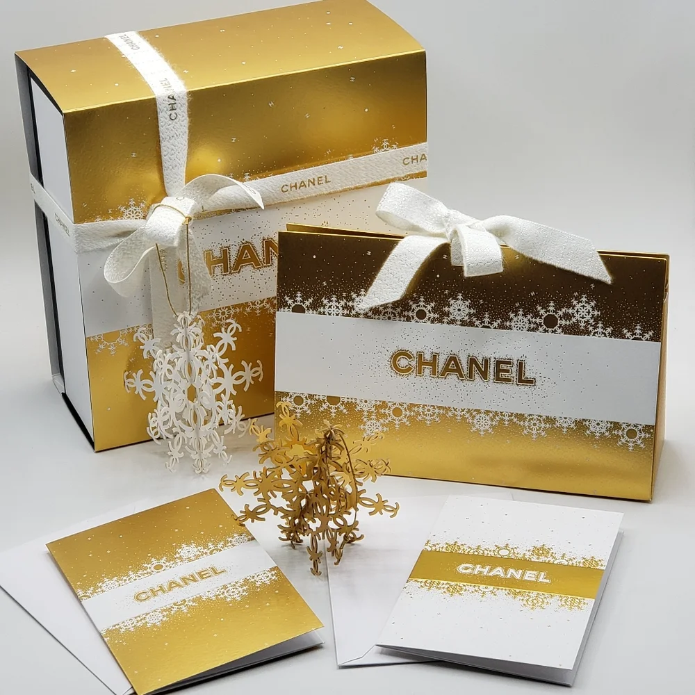Chanel Holiday Box Card  Bag Snowflake